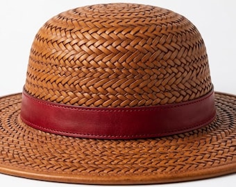 Luffy Cowhide Leather Top Hat Bold Western & cosplay Style Hat