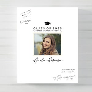 Graduation Guest Book Alternative 2025, Class of 2025, Personalized Graduation Guestbook Sign, High School Graduate, Graduation Party Decor