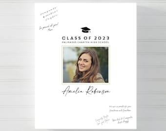 Graduation Guest Book Alternative 2024, Class of 2024, Personalized Graduation Guestbook Sign, High School Graduate, Graduation Party