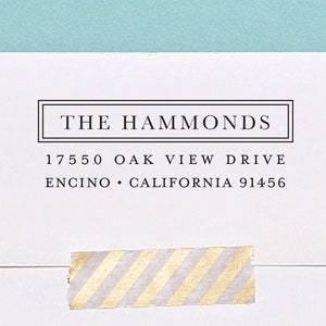 Custom Return Address Stamp, Self Inking Address Stamp, Personalized Stamp, Rubber Stamp, Holiday Card Addressing, Housewarming Gift, H130
