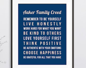 family rule wall art etsy