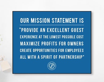Business Mission Statement, Company Mission Statement, Company Vision, Core Values, Add Company Logo, Office Sign