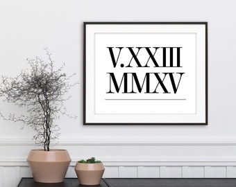 Anniversary Gift Roman Numeral Date Wedding Date Gift for Husband Wife Personalized Anniversary Gift Wedding Gift