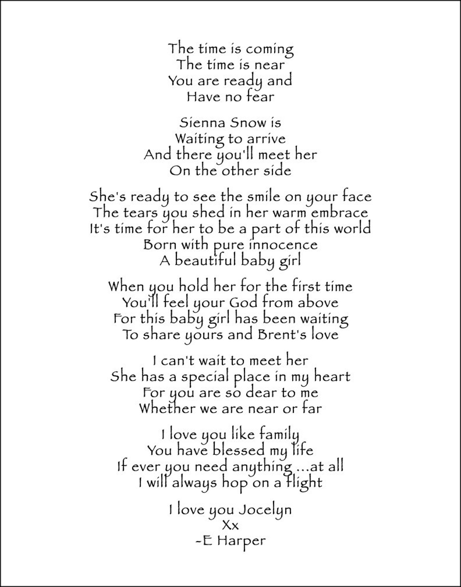 Custom Poem Print Personalized Poster favorite Quote Etsy