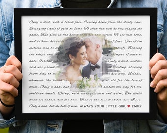 Father of the Bride Gift, Wedding Gift for Dad Personalized Father Daughter Dance Father Daughter Song Lyrics Christmas Gift from Daughter