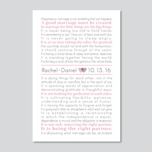 Art of Marriage, Marriage Gift, Wedding Poem, Wedding Gift for Couple, Anniversary Gift, Bedroom Decor, Marriage Quote, Paper Anniversary
