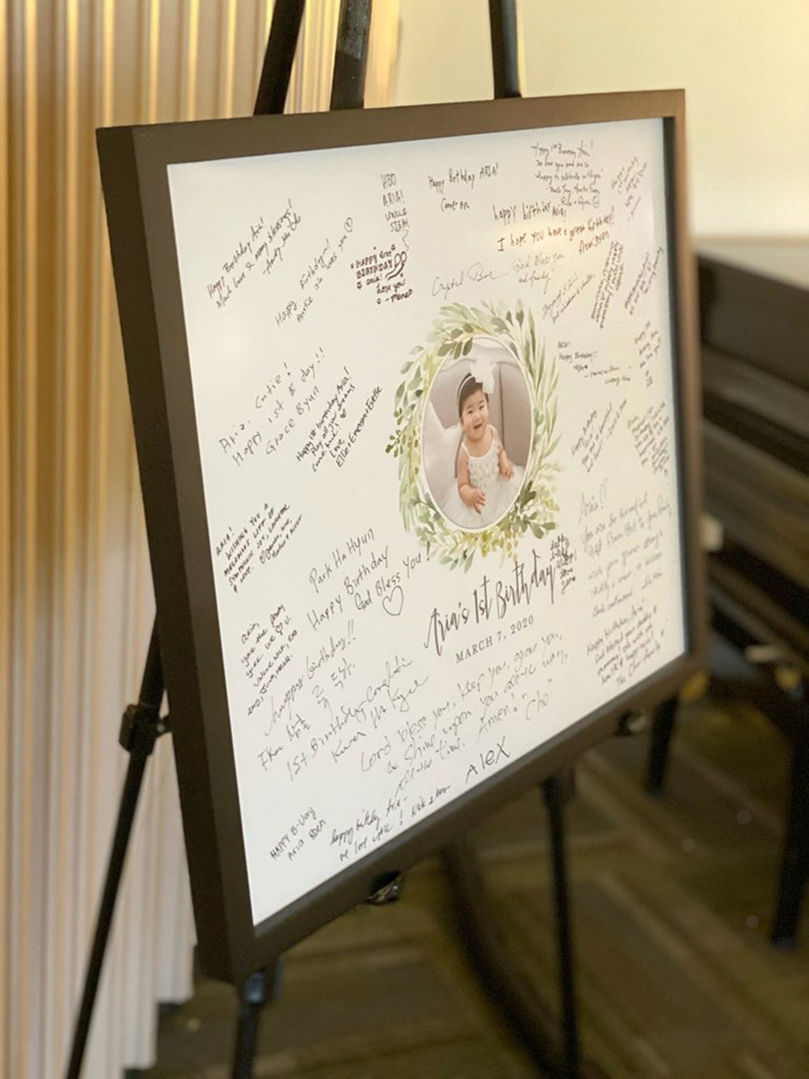 Baby First Birthday Guest Book Alternative Girl 1st Birthday Etsy