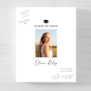Graduation Guest Book Alternative 2025, Graduation Guestbook Sign, Graduation Poster, Graduation Party Decor, Class of 2025