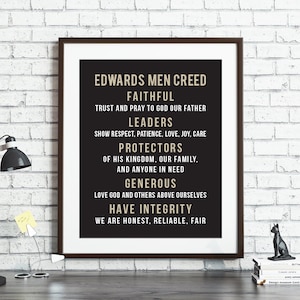 Family Mission Statement, Family Creed, Personalized Family Rules Wall Art, Family Values, Family Name Sign, Christian Family Rules