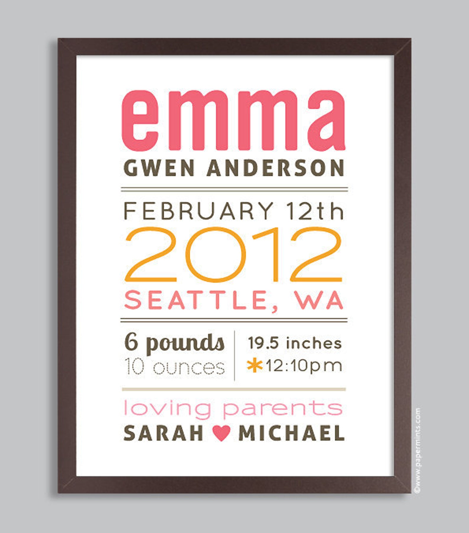 Personalized Baby Name Print Baby Nursery Wall Art baby Name Etsy