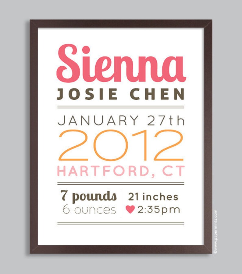 Birth Announcement Wall Art Print, Baby Boy Gift, Birth Stats, Baby Boy Nursery, Baby Decor, navy image 4
