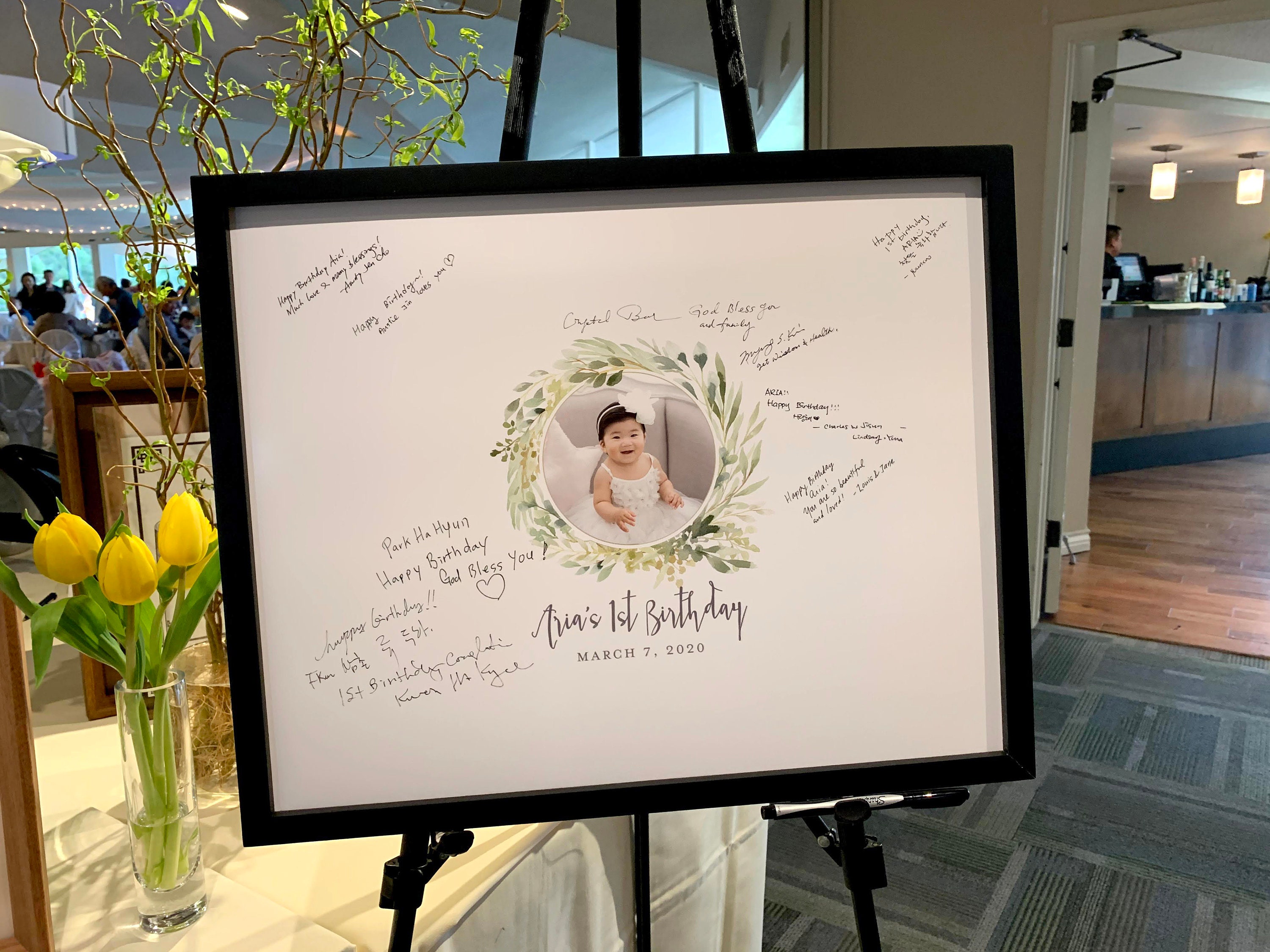 Baby First Birthday Guest Book Alternative Girl 1st Birthday Etsy