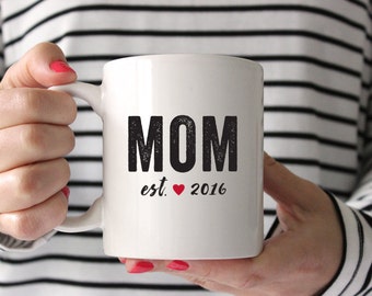 Mom Mug, New Mom Gift, Mom Established, Personalized Gift for mom, Mothers Day Gift, Bold