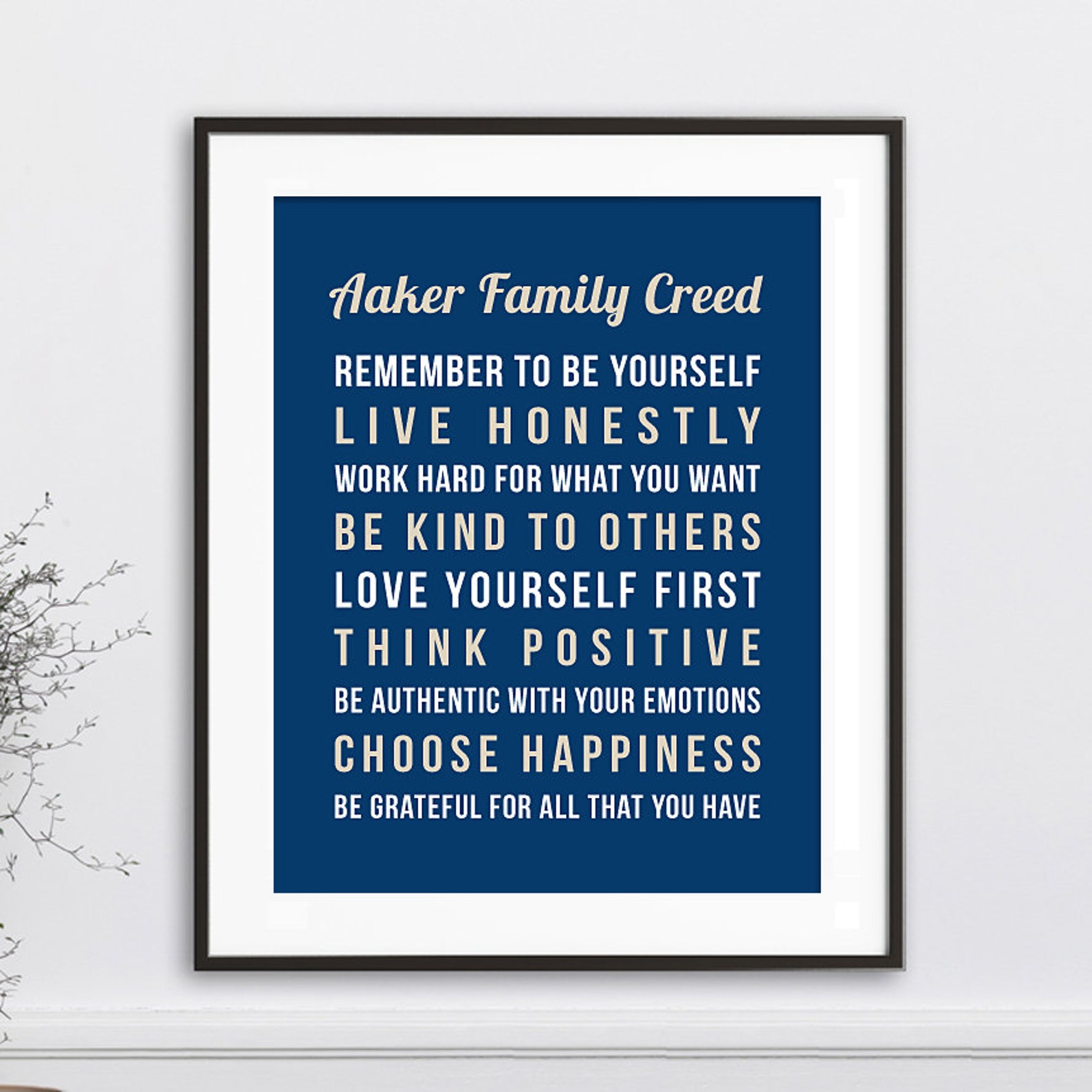 Personalized Family Rules Wall Art Religious Wall Art Family Etsy