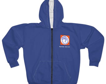 Straight Outta Empowered Zip Hoodie | Fist Logo Front, Bold Back Text