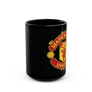 Manchester United Crest Black Mug | 11oz or 15oz