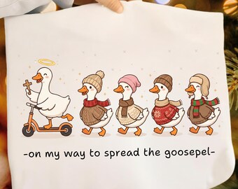 Funny Goose Christian Png, Retro Faith Design (Digital Download)