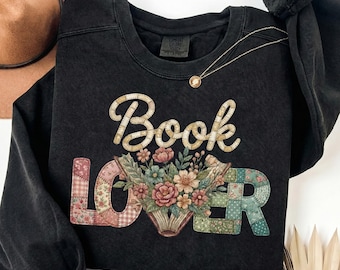 Book Lover Patchwork PNG | Floral Coquette | Cozy Reading Sublimation Design