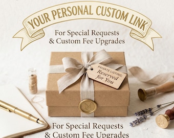 Listado personalizado para solicitudes especiales, mejora de pedido personalizada, gastos de envío adicionales o tarifas de personalización.