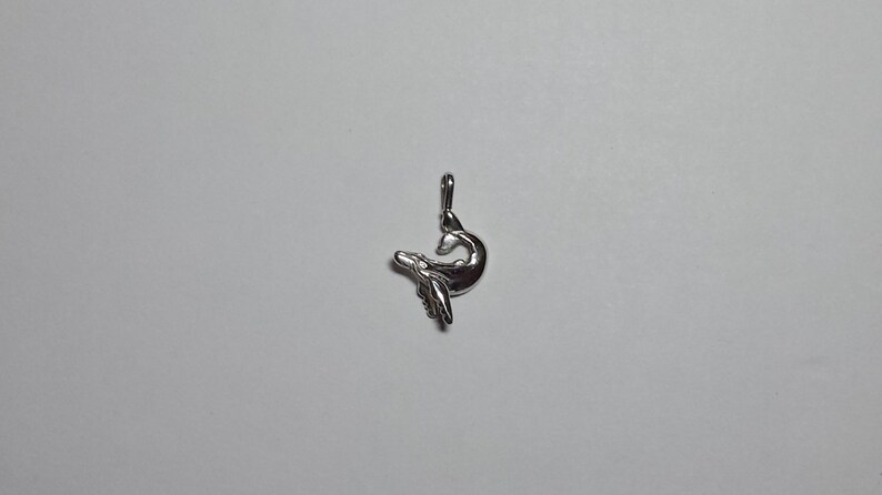 Humpback Whale charm or pendant in Silver
