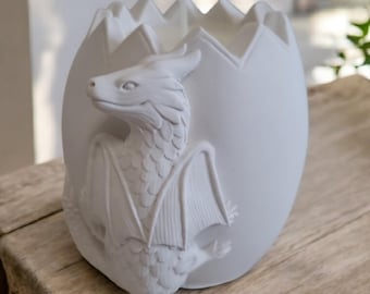 Handmade Fantasy Soy Wax Candle in Natural Plaster Container