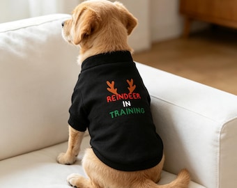 Festive Christmas Pet Shirt Puppy Kitten Holiday Outfit Single Piece