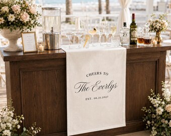 Fabric Bar Menu Sign, Linen Wedding Cocktails, Signature Drink Wedding Sign, Personalized Cocktail Bar Sign, Linen Fabric Wedding Bar Banner