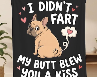 Funny French Bulldog Blanket, Fawn Frenchie Throw, Frenchie Mama Gift, Cute Frenchie Blanket, Frenchie Lover Gift