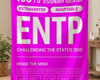 ENTP Personality Blanket, Myers Briggs Throw, MBTI Personality Type, Extrovert Birthday Gift