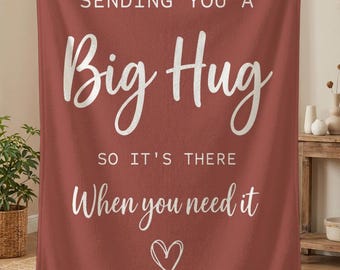 Big Hug Blanket, Get Well Soon Gift, Healing Sherpa Fleece Throw, Thinking of You Gift, Sympathy Comfort Blanket