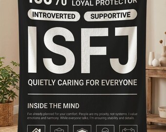 ISFJ Personality Blanket, MBTI Personality Type, Anti-Social Club, Myers Briggs Gifts, Introvert Birthday Gift