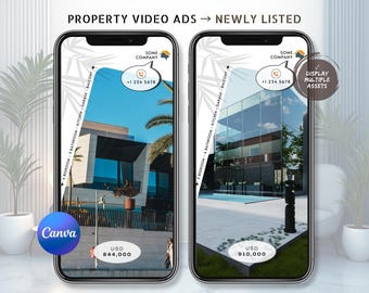 Modern Real Estate Canva Video Ad Template - Lively Home Listing, Instantly Editable, Realtor Marketing, Social Media Reel, High-End Design