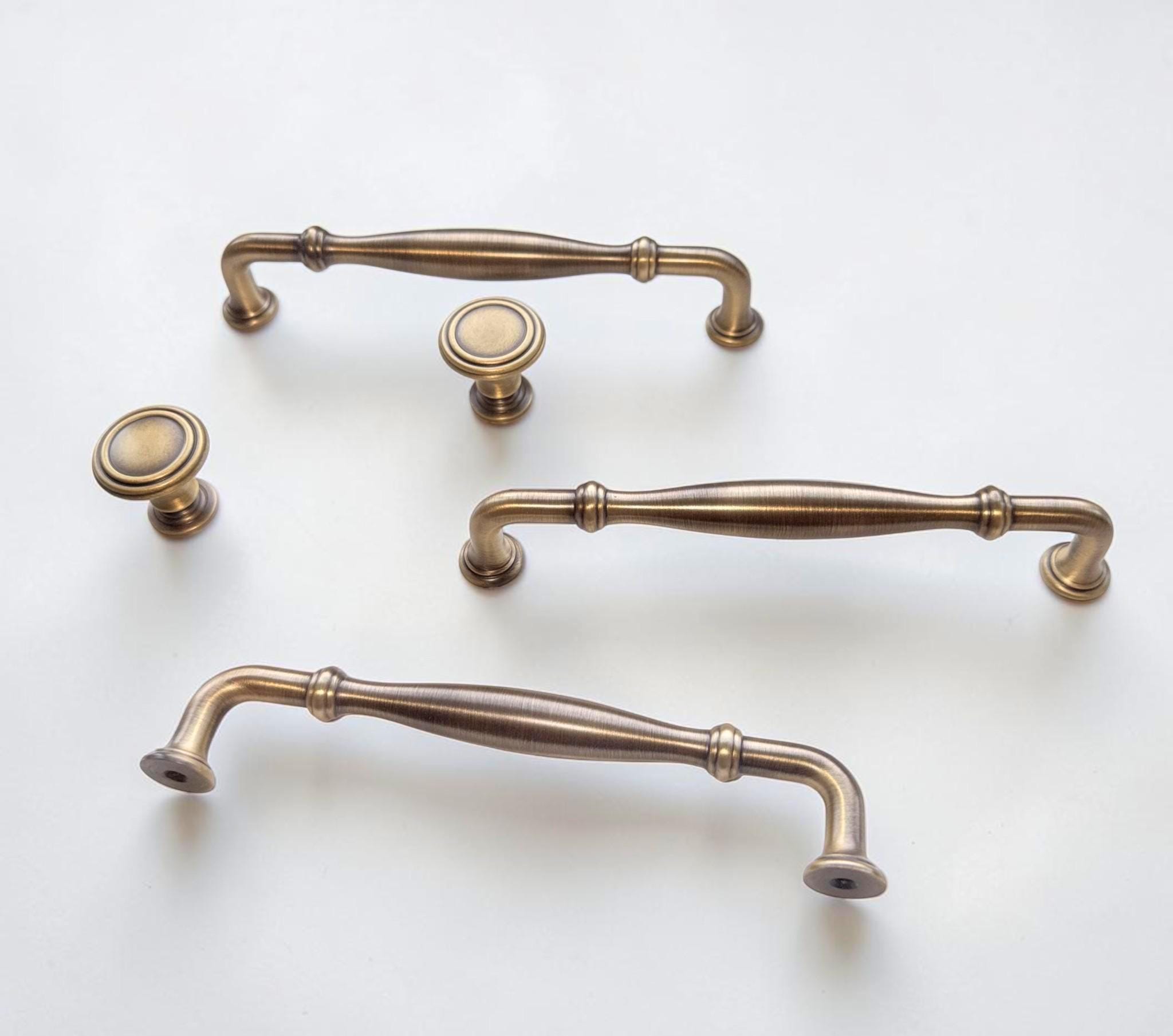 Aged Brass Cabinet Pulls | Furniture Hardware for Kitchen | Home Decor ...