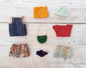 Tiny Plush Capsule Wardrobe Pattern: 8 Clothes Designs (3.5 inch) (PDF Pattern)