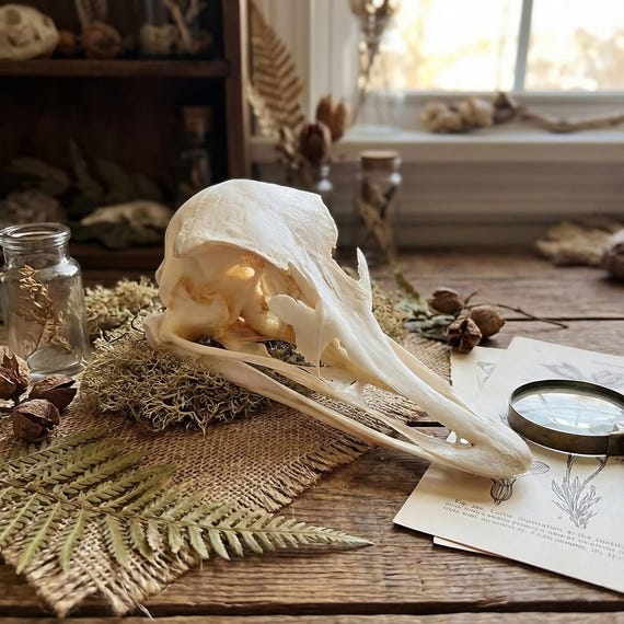 Real Ostrich Animal Skull Taxidermy - Natural Osteology Specimen