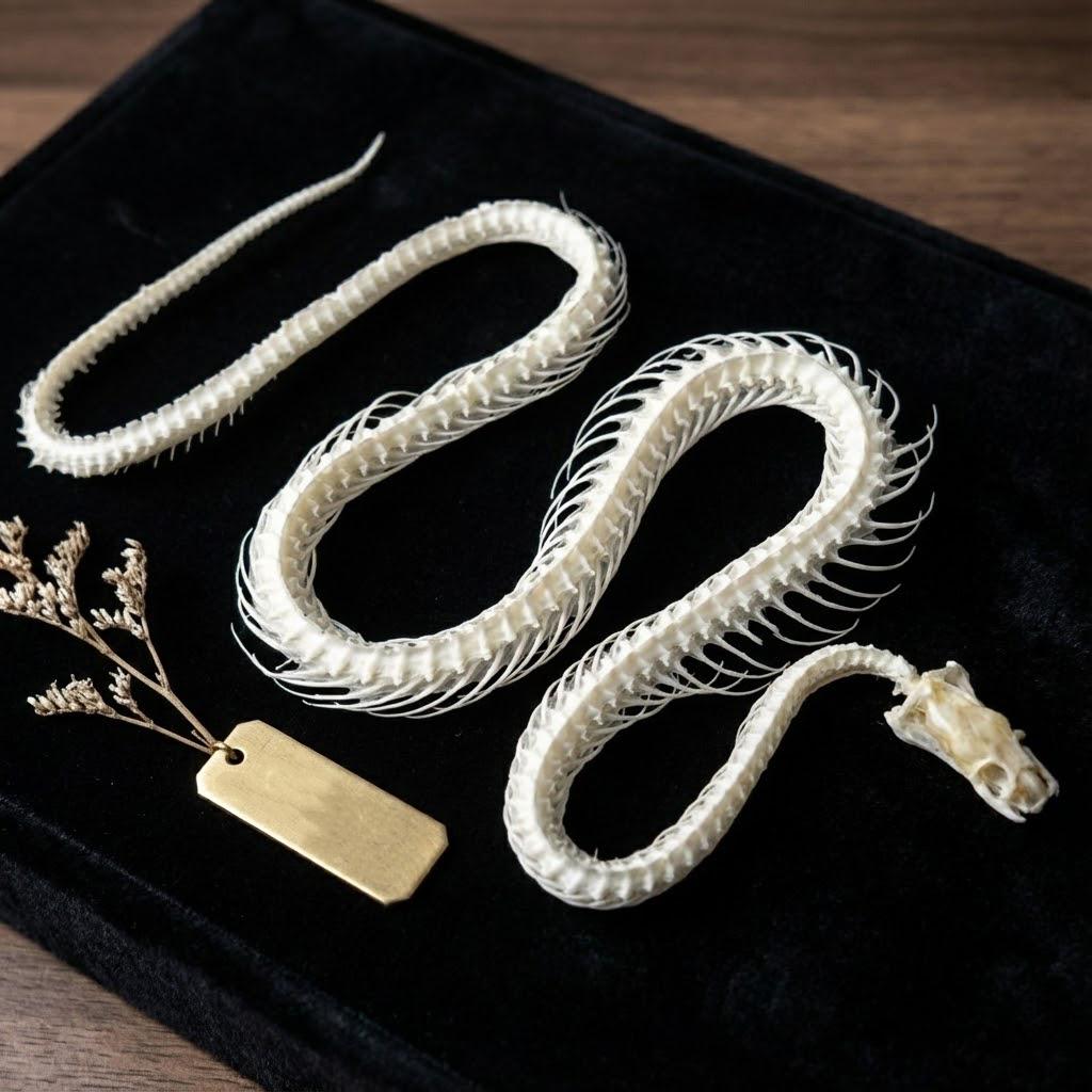 Treasure Gurus Rattlesnake Taxidermy Parts Pack - Real Fang, Vertebra, Skin & Rattle For Education
