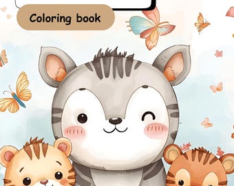 Animals Coloring Pages, Coloring Book for Kids, Printable PDF
