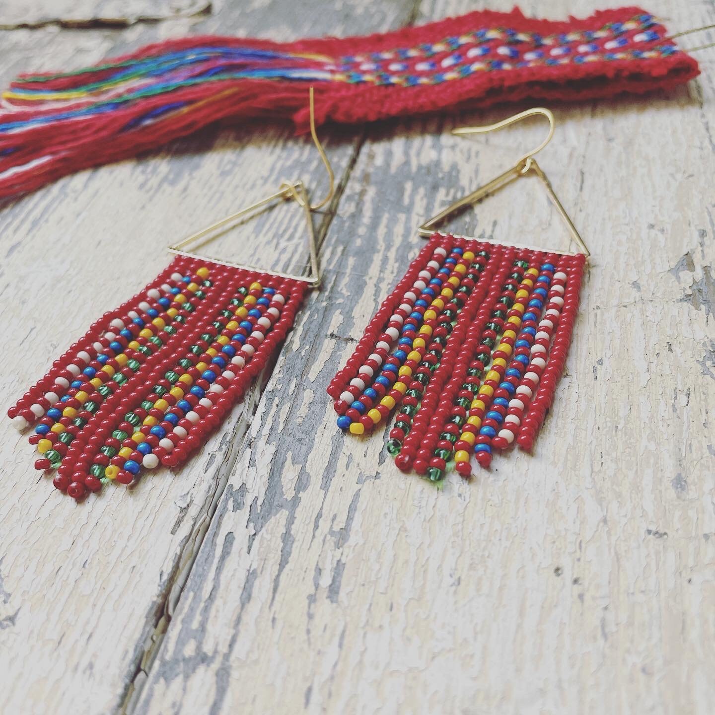 Metis shop beaded earrings