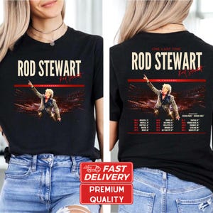 Rod Stewart One Last Time Tour Shirt 2026, Front and Back Concert T-Shirt, Richard Marx Howard Jones, Rock Music Gift