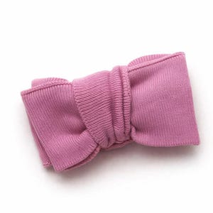 Oversized Topknot Bow, Knit Stretchy Newborn Bow, 100% Cotton