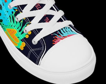 Coral No. 1 - High-Top Canvas Shoes for Women
