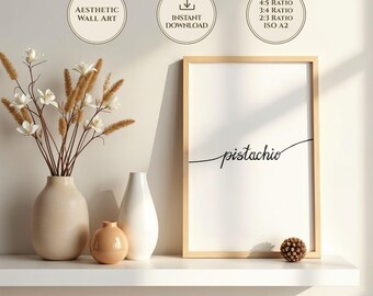 Póster de palabras tipográficas / Arte minimalista de una palabra / Imprimible digitalmente