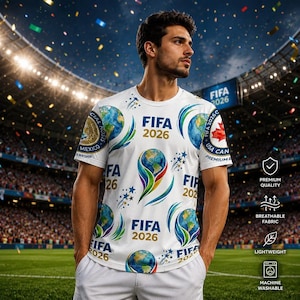 FIFA 2026 World Cup Shirt, Three Nations One Goal Soccer Tee, Premium Unisex Graphic TShirt, Official Fan Gear, USA Canada Mexico 2026 Shirt