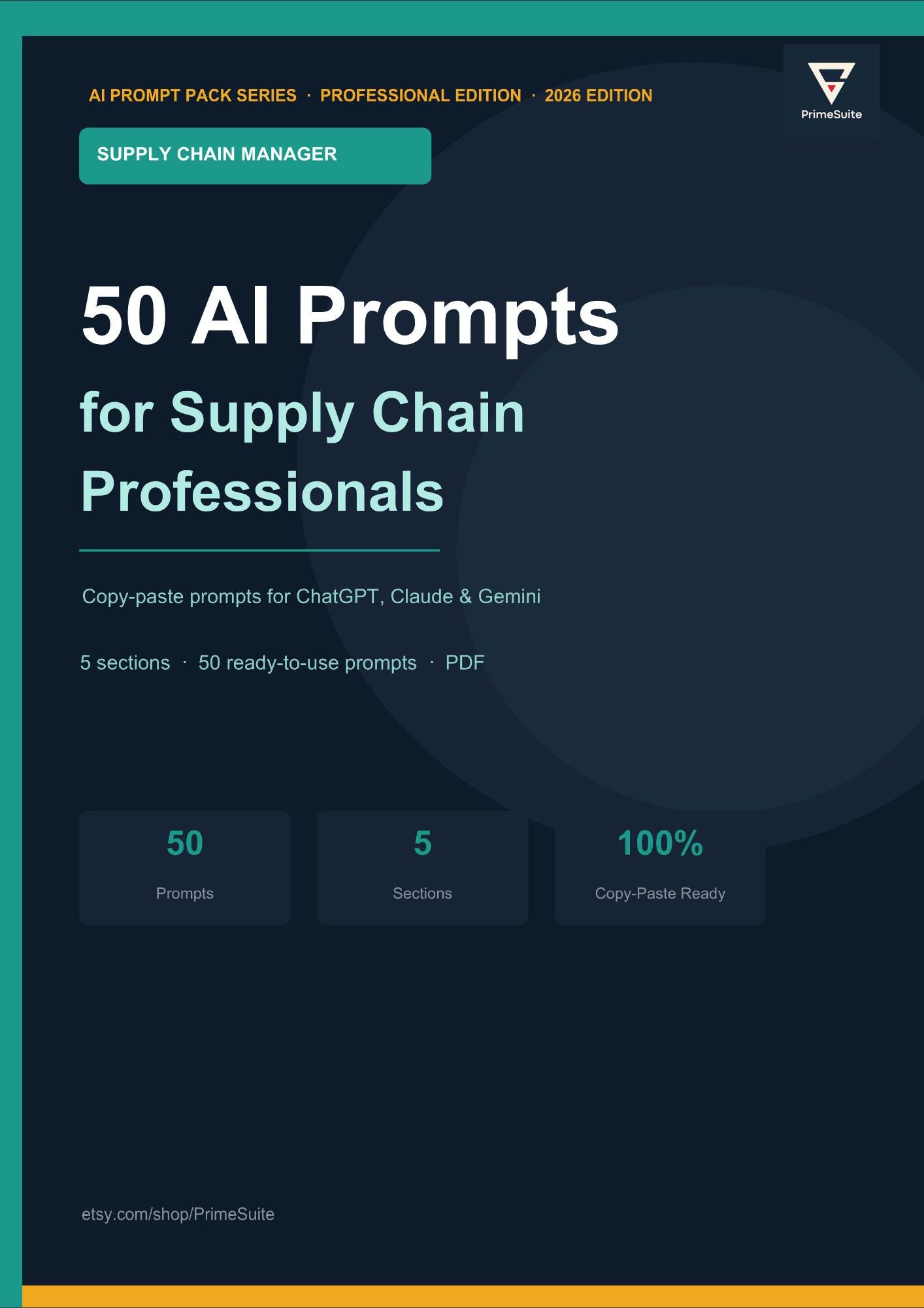 50 AI Prompts for Supply Chain Managers • Chatgpt & Claude Ready • Copy ...