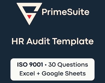 HR Audit Template • ISO 9001 • 30 Questions • Excel + Google Sheets • Fully Editable
