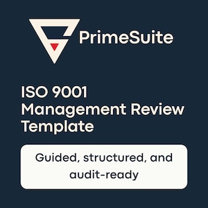 Management Review Template • ISO 9001 • 15 Structured Sections • Word + Google Docs