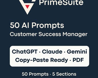 50 AI Prompts for Customer Success Managers • SaaS CSM Tools • ChatGPT & Claude • Copy-Paste PDF