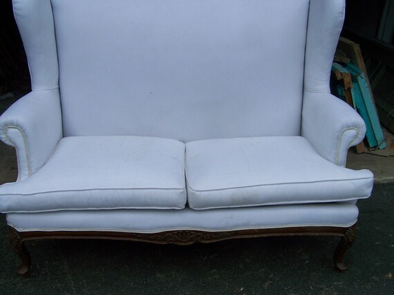 Vintage French Style Sofasetteecouchcarved Setteehigh Back Etsy