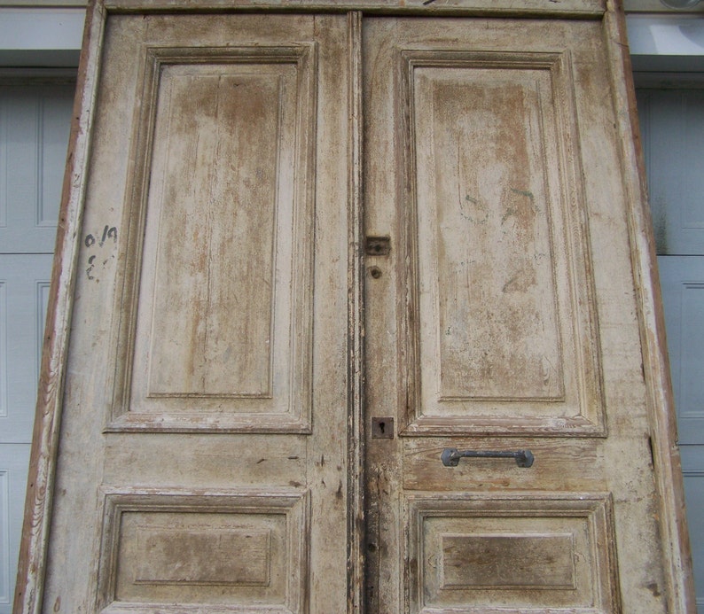 Antique rustic Mediterranean wood doors