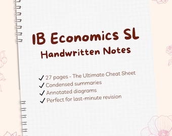 Apuntes manuscritos de Economía del IB (nivel medio) / Guía de estudio y repaso de Economía (PDF)